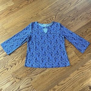 Purple & Blue Patterned Blouse!
